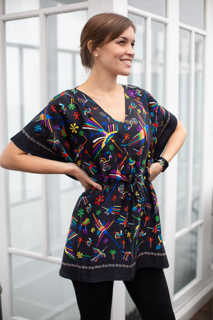 BLUSA TÚNICA NAZCA NEGRO