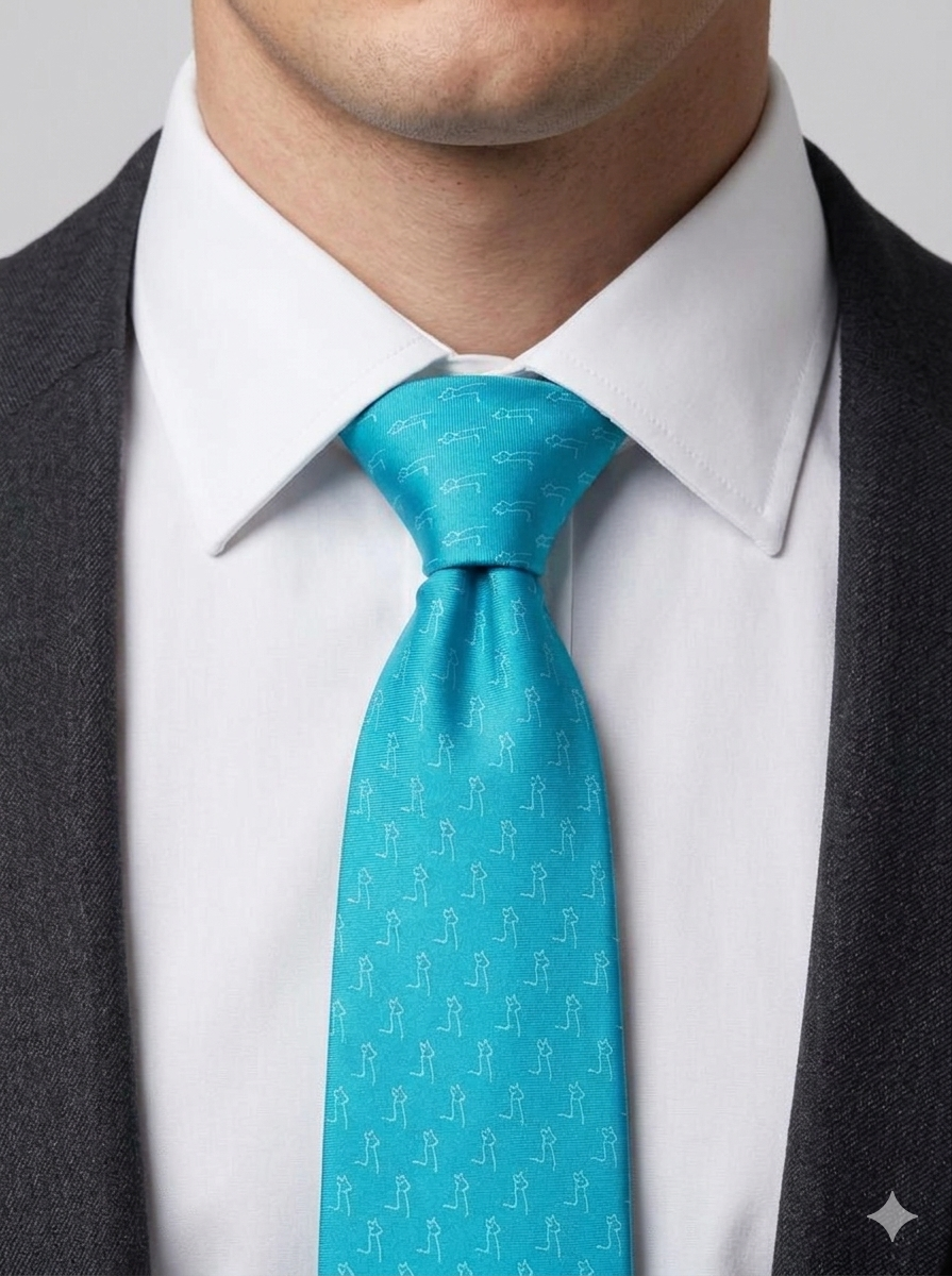 CORBATA 3LLAMA TURQUESA