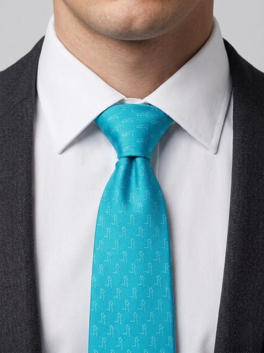 CORBATA 3LLAMA TURQUESA