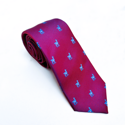 CORBATA WOVEN LLAMA ROJO TORNASOL