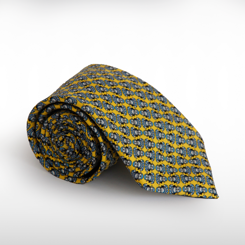 CORBATA CARA INCA AMARILLO