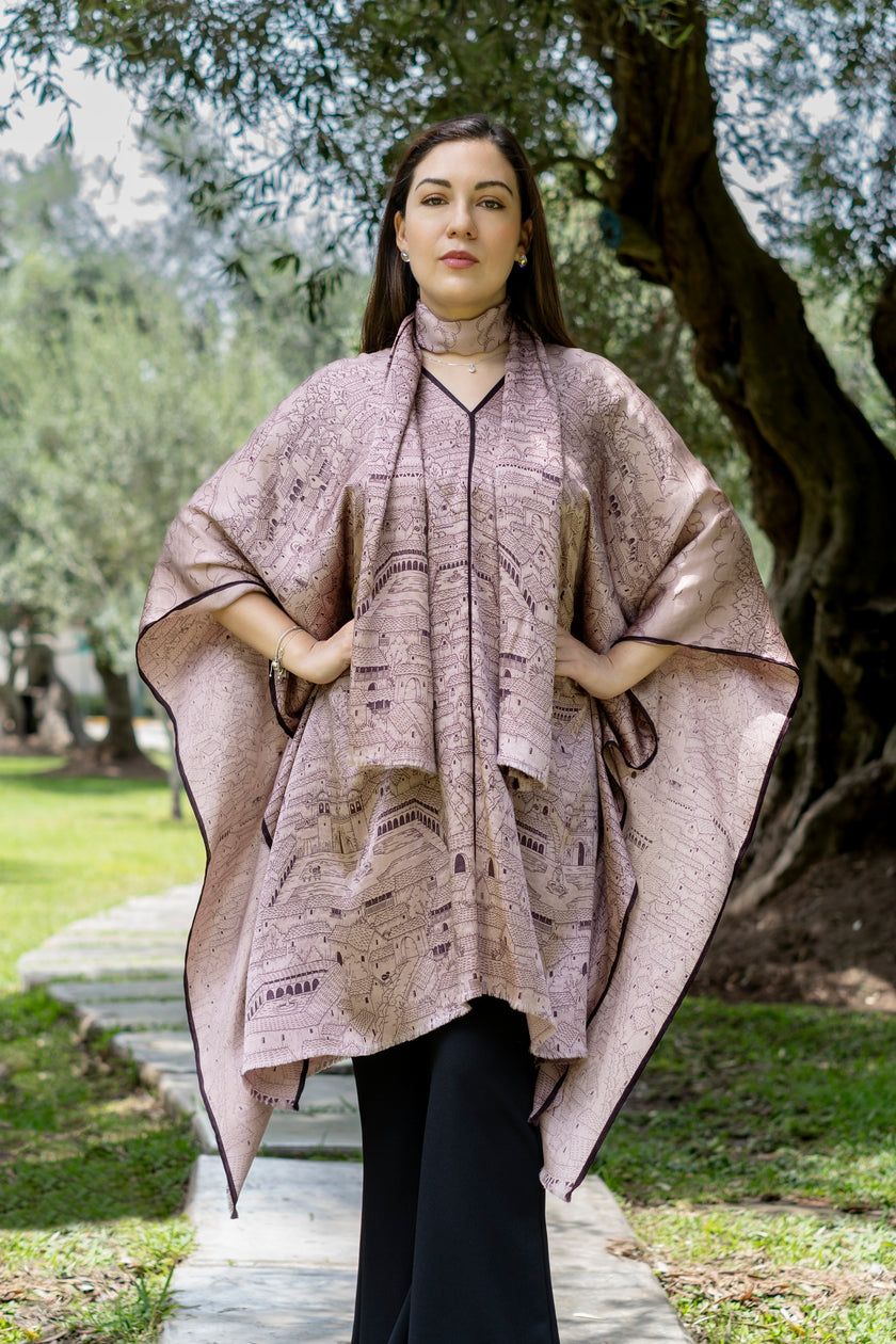PONCHO CALLES DE CUSCO ROSA
