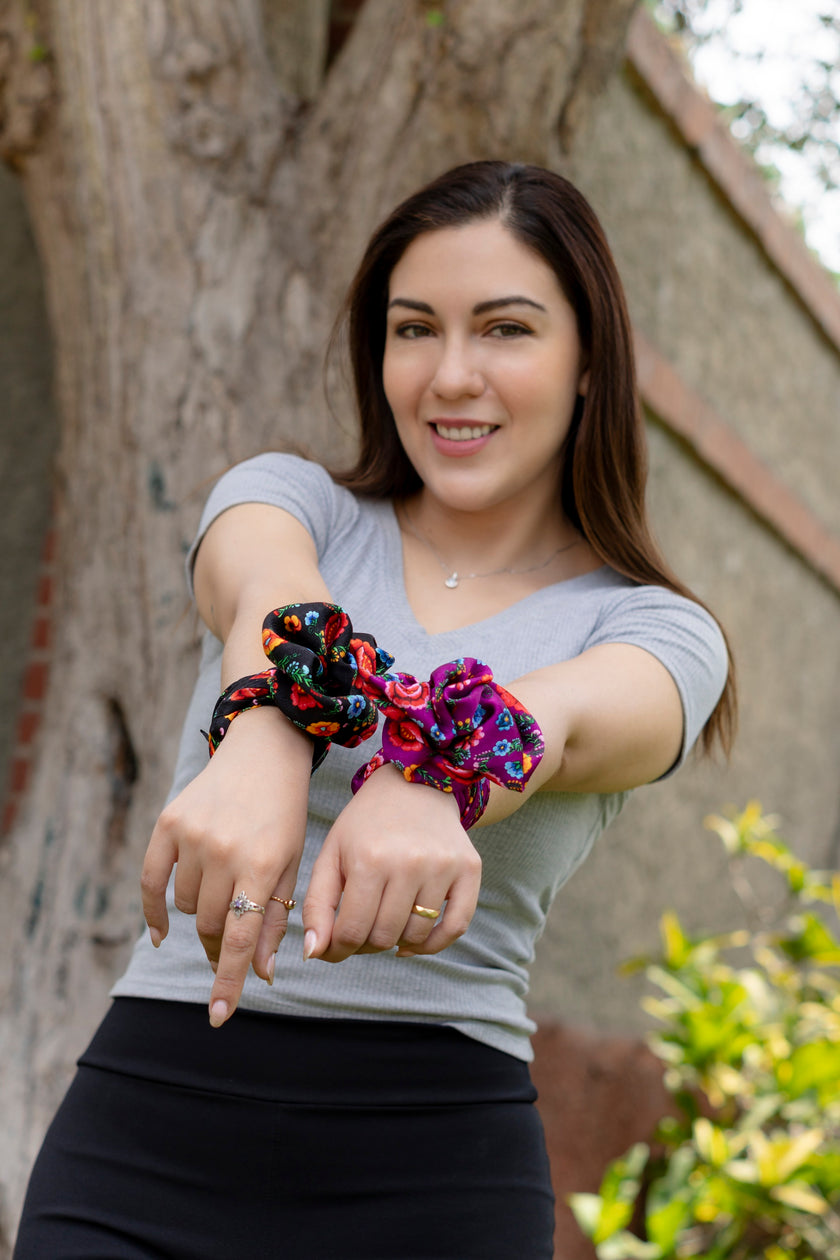 PAÑUELO FLOR ANDINA PURPURA