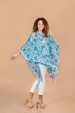 PONCHO CHIFFON AYACUCHO TURQUESA