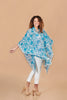 PONCHO CHIFFON AYACUCHO TURQUESA