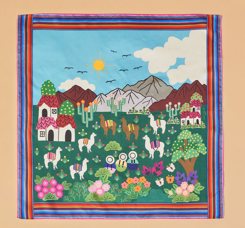 PAÑUELO LLAMITA MULTICOLOR