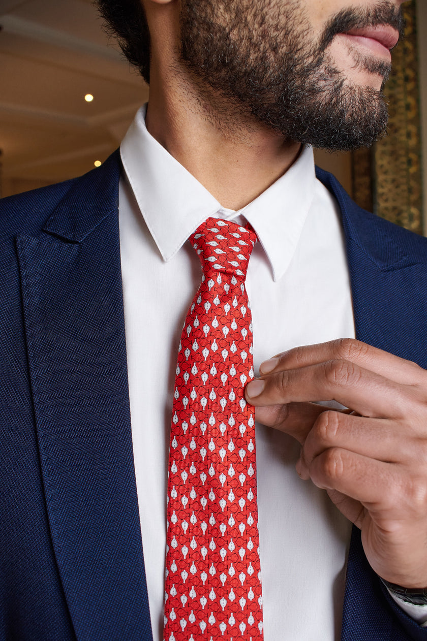 CORBATA ARIBALO ROJO