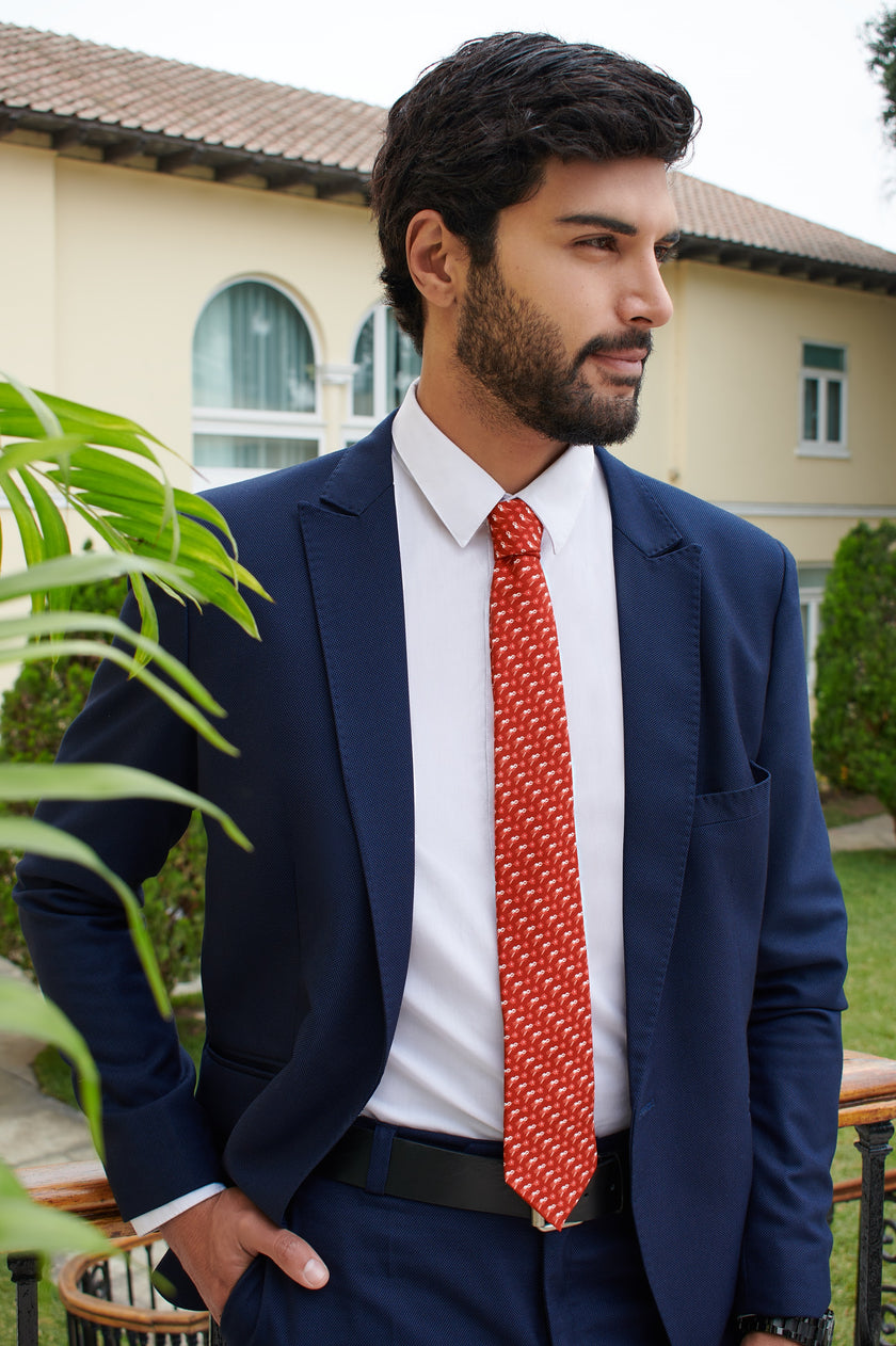 CORBATA COLIBRI NAZCA ROJO