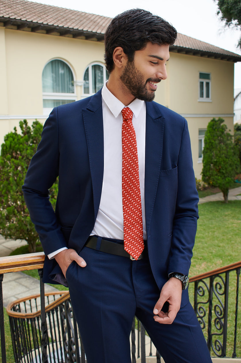 CORBATA COLIBRI NAZCA ROJO