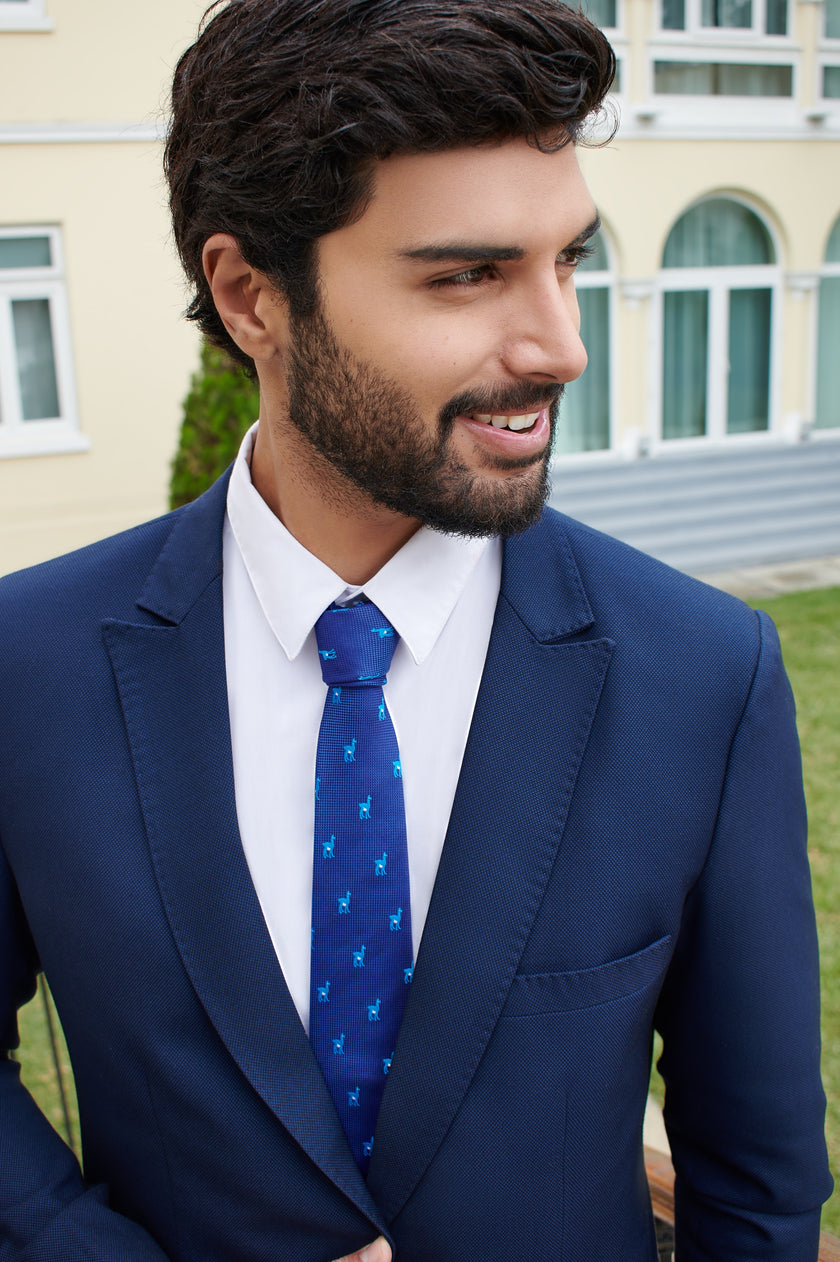 CORBATA WOVEN LLAMA AZUL