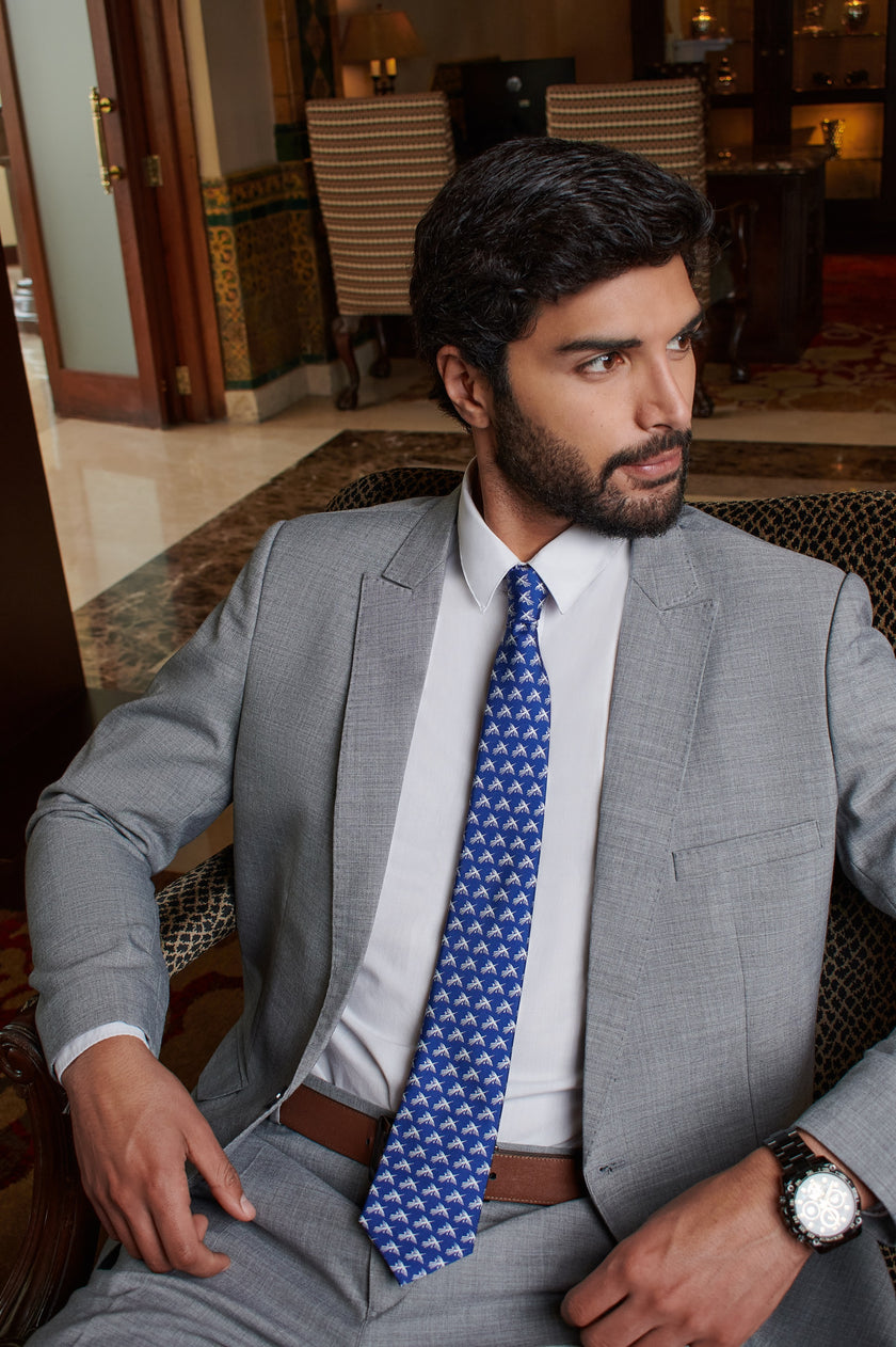 CORBATA PAJARO NAZCA AZUL