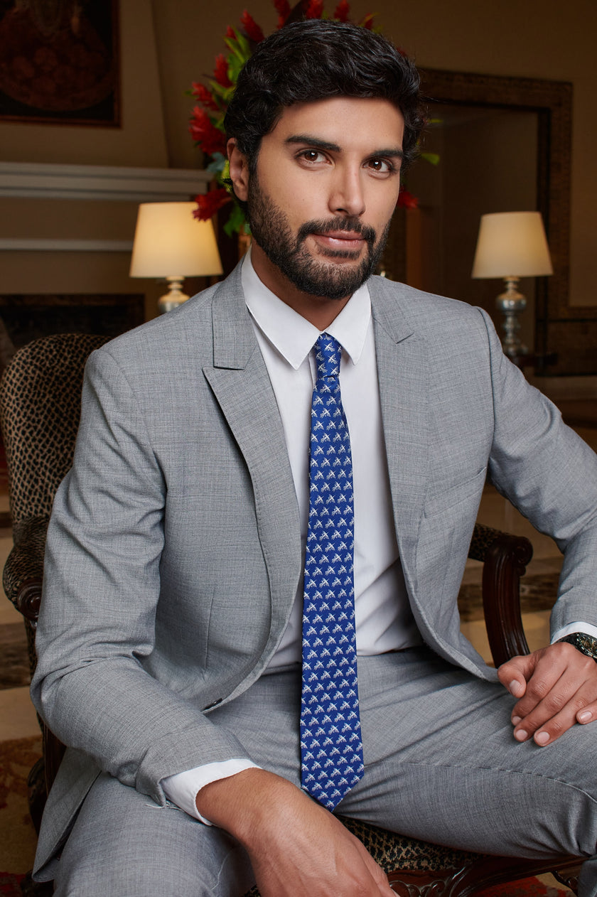 CORBATA PAJARO NAZCA AZUL