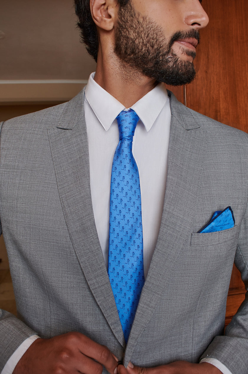 PAÑUELO HOMBRE 4LLAMA AZUL