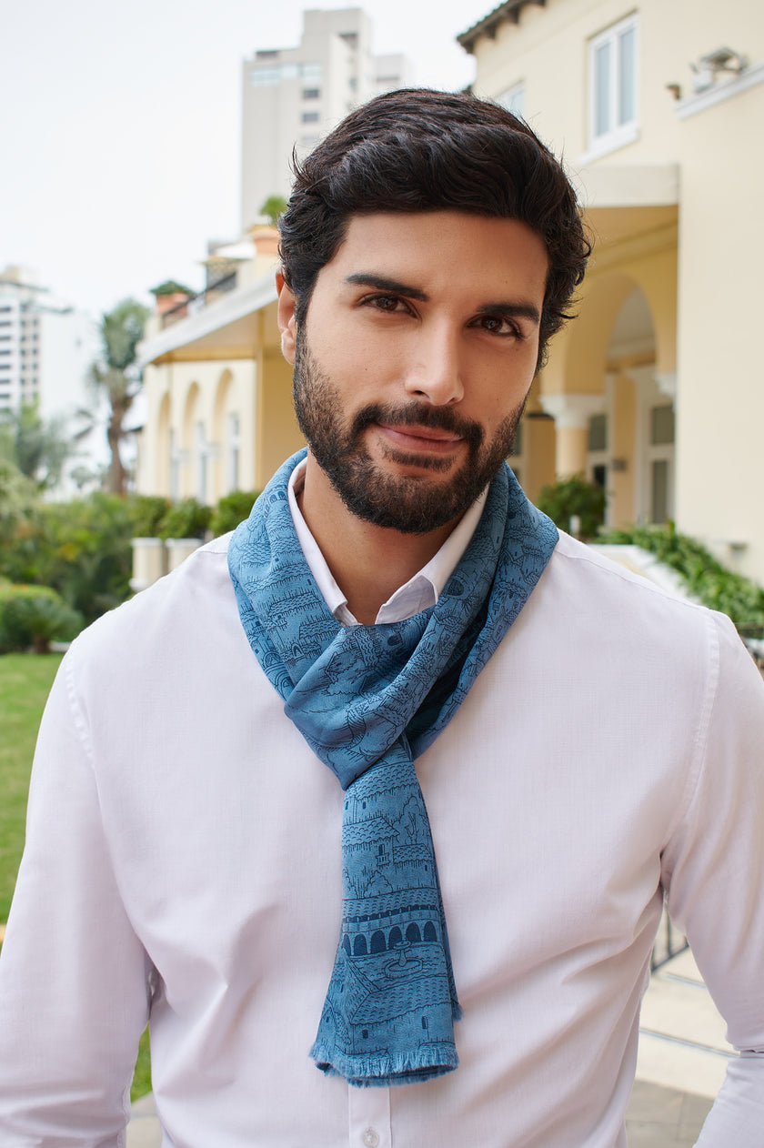 CHAL CALLES DE CUSCO AZUL ACERO