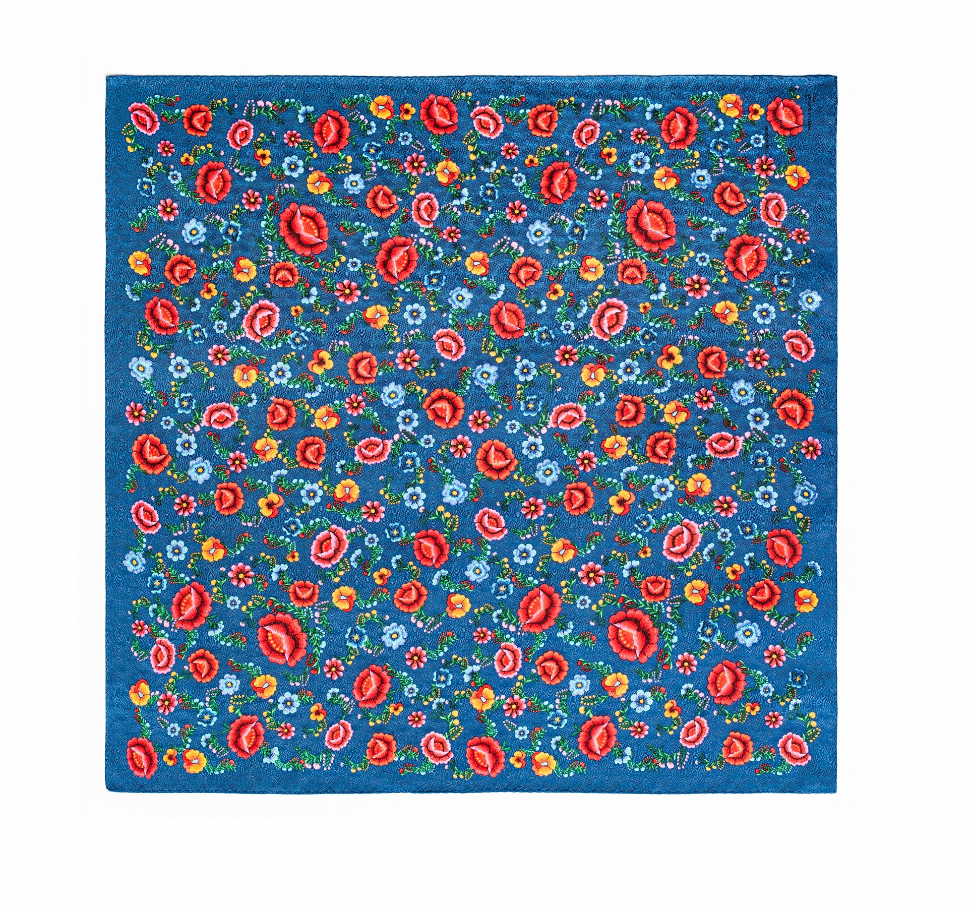 PAÑUELO FLOR ANDINA AZUL