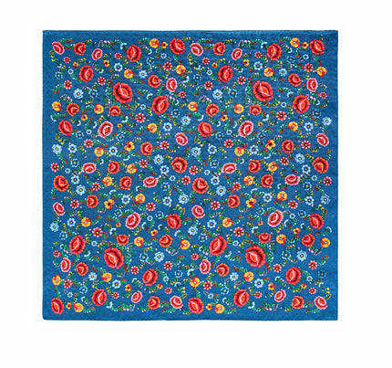 PAÑUELO FLOR ANDINA AZUL