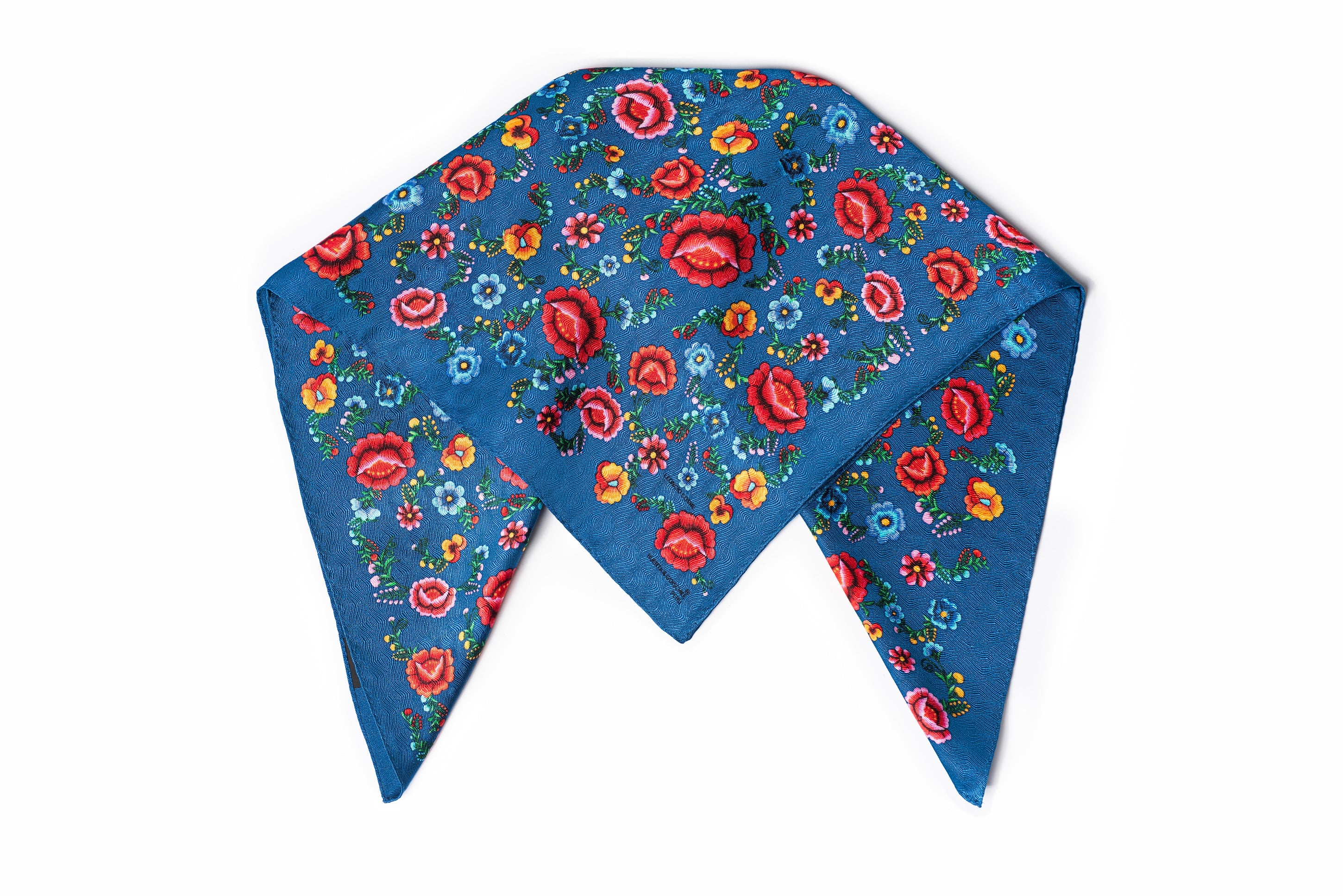 PAÑUELO FLOR ANDINA AZUL
