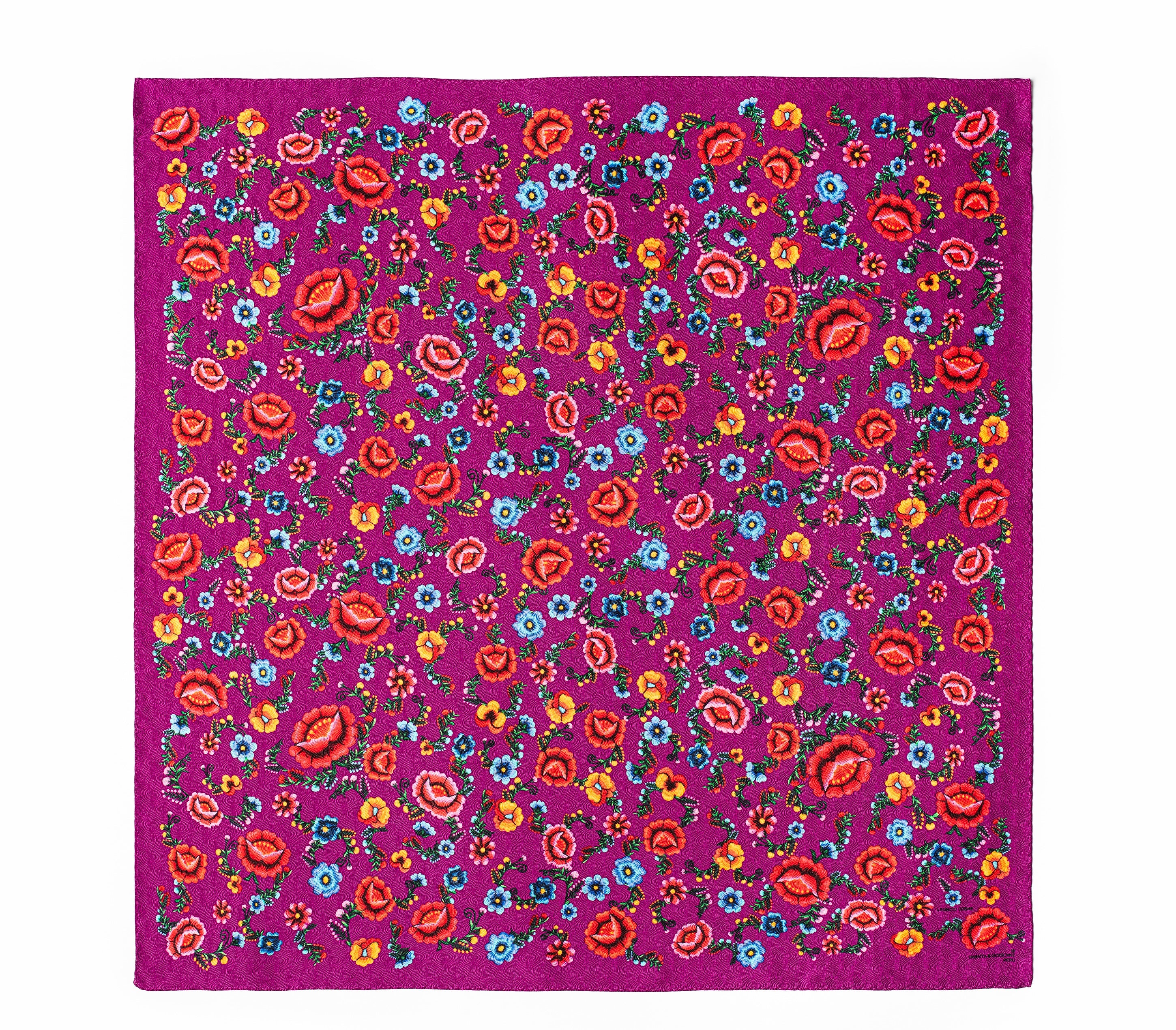 PAÑUELO FLOR ANDINA PURPURA