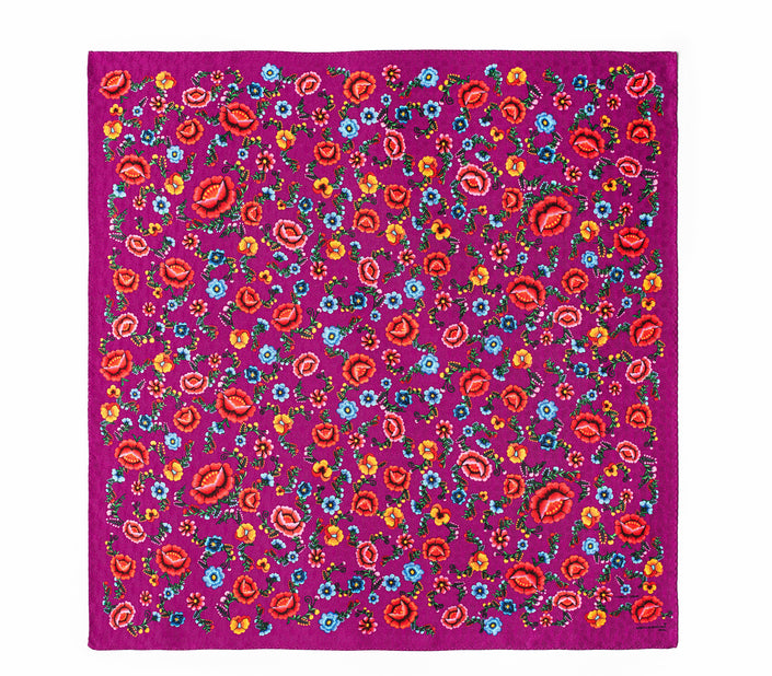 PAÑUELO FLOR ANDINA PURPURA