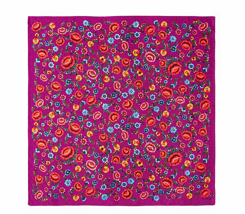 PAÑUELO FLOR ANDINA PURPURA
