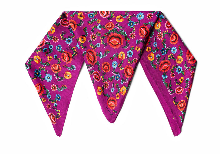 PAÑUELO FLOR ANDINA PURPURA