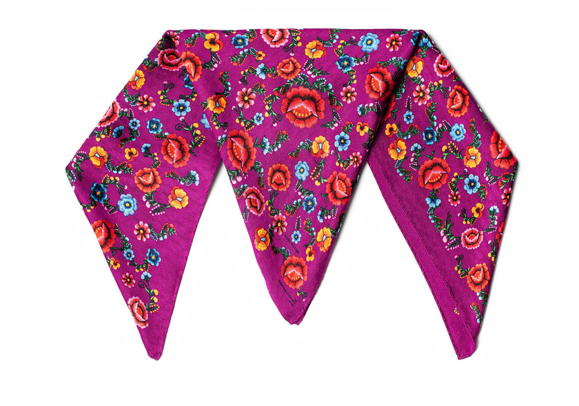 PAÑUELO FLOR ANDINA PURPURA
