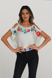 BLUSA FLOR ANDINA CREMA