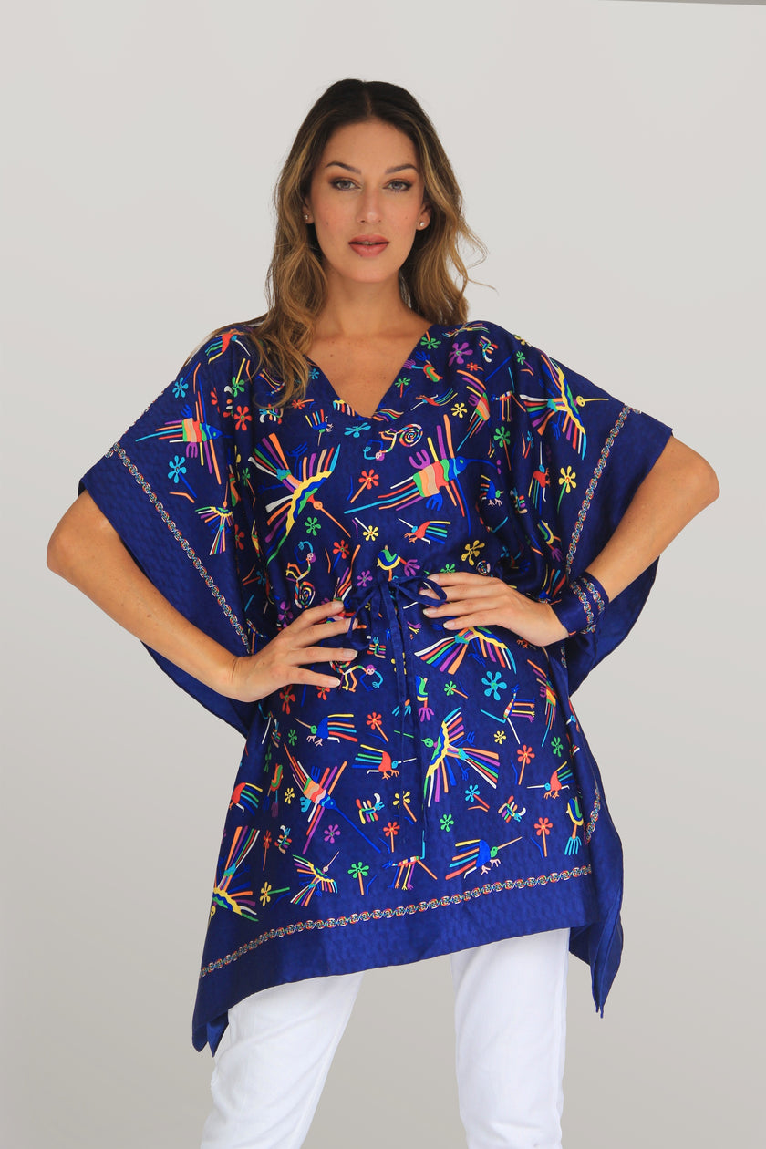 BLUSA TÚNICA NAZCA AZUL