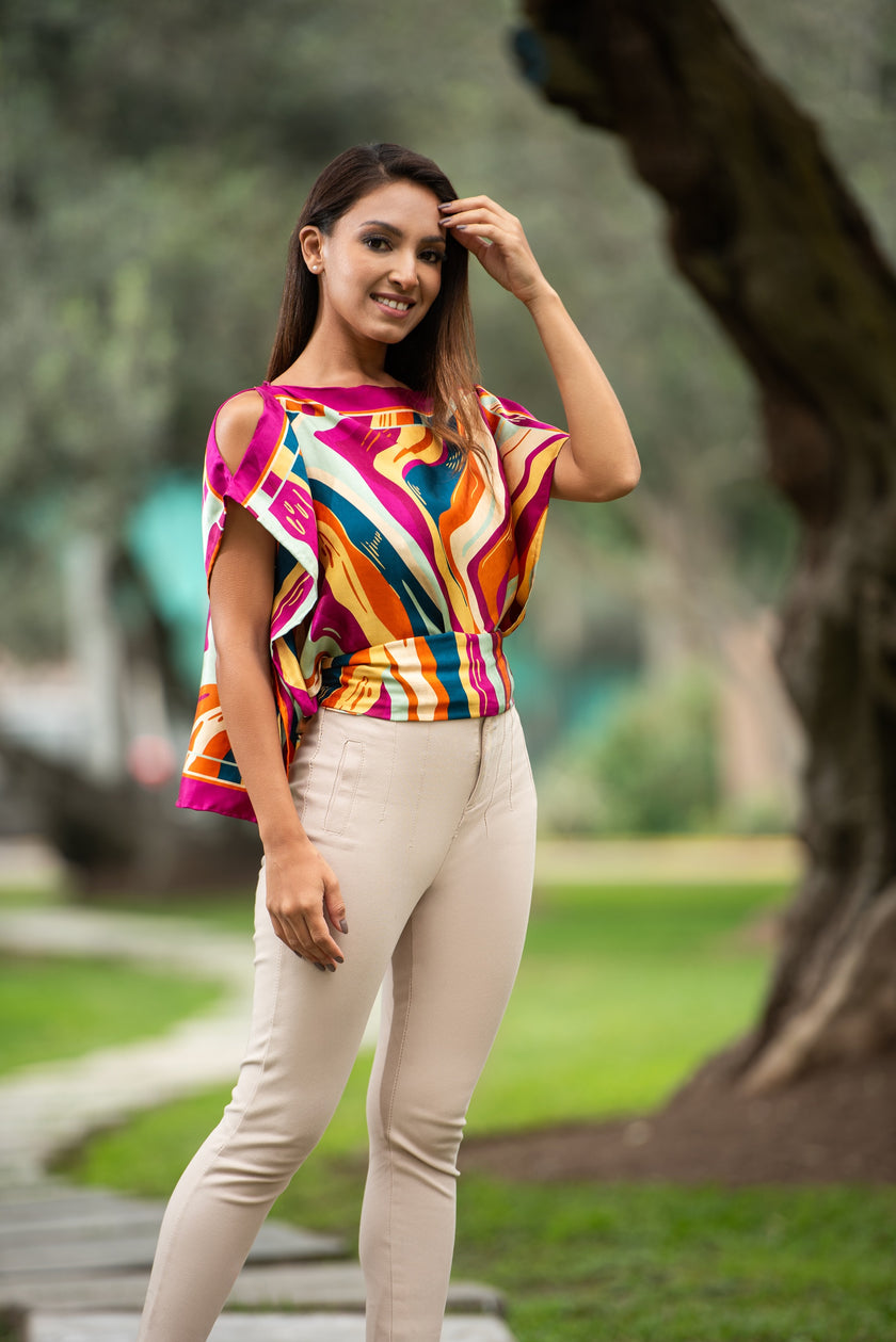 BLUSA MONTAÑA FUCSIA