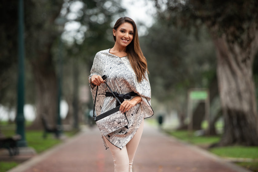 PONCHITO CALLES DE CUSCO BEIGE