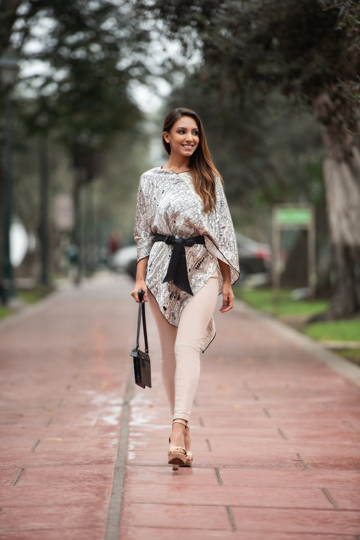 PONCHITO CALLES DE CUSCO BEIGE