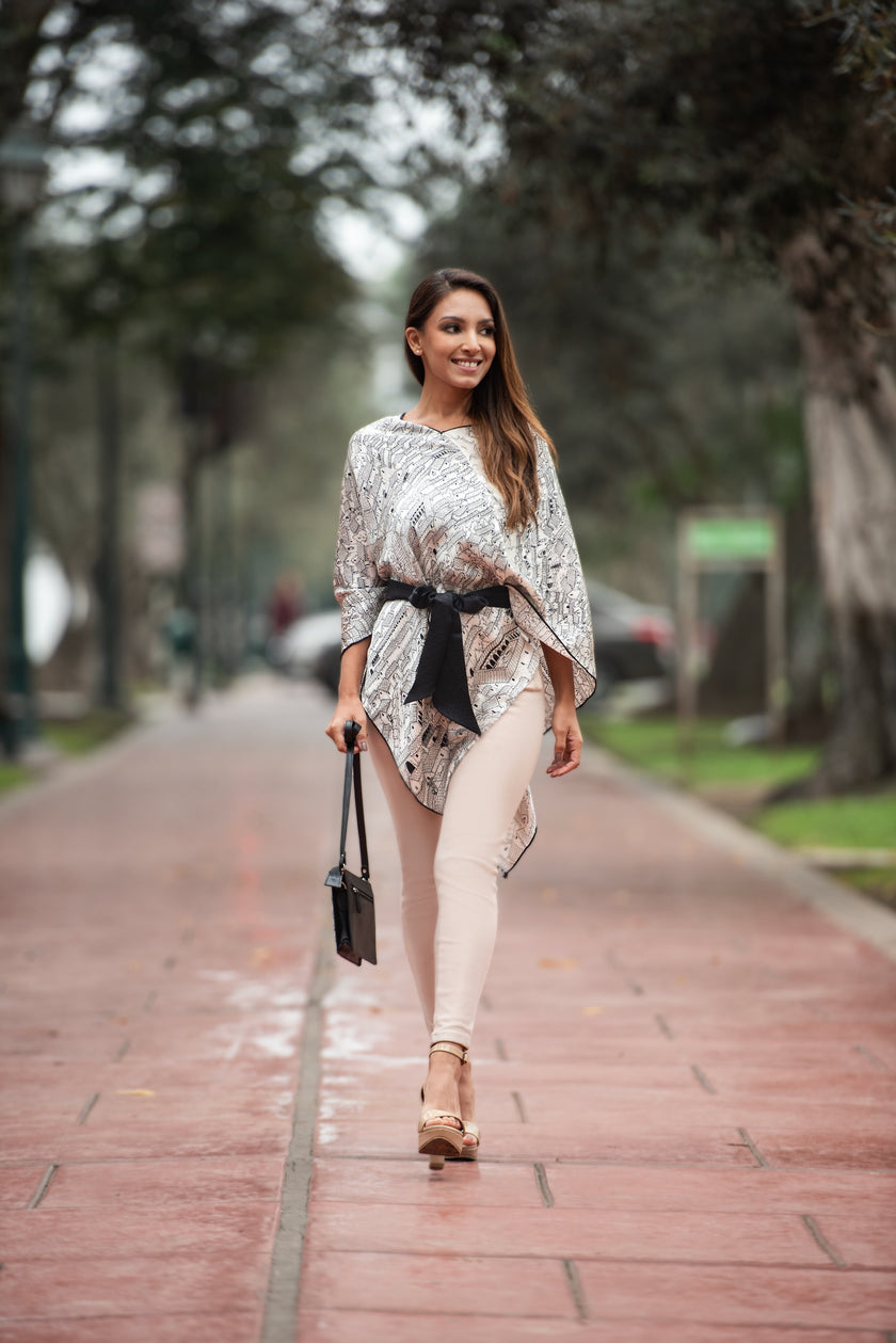 PONCHITO CALLES DE CUSCO BEIGE