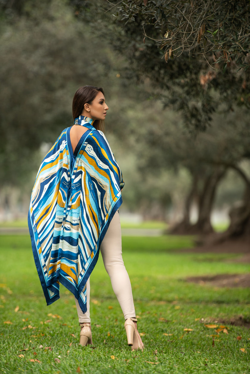 PONCHO MONTAÑA AZUL