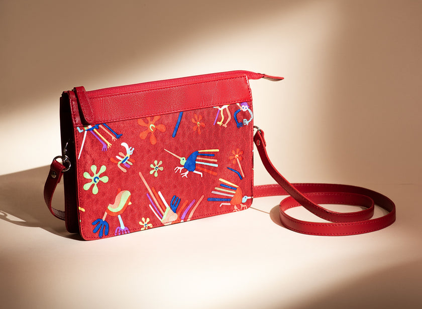 CARTERA CROSS BODY.2 NAZCA ROJO