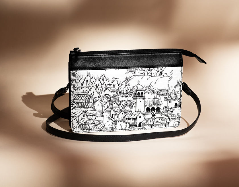 CARTERA CROSS BODY.2 CALLES CUSCO BEIGE