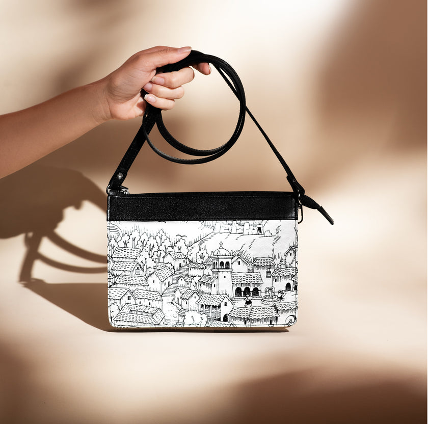 CARTERA CROSS BODY.2 CALLES CUSCO BEIGE