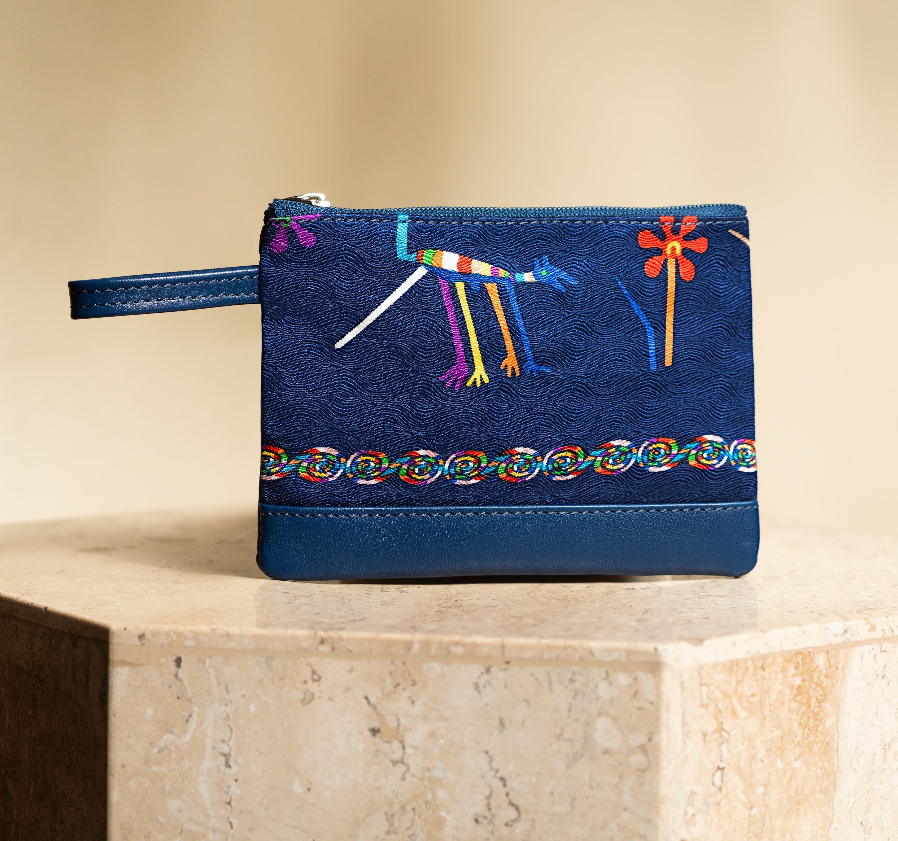 CARTERA MONEDERO NAZCA AZUL