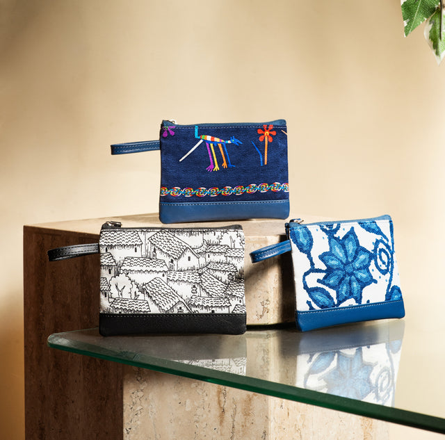 CARTERA MONEDERO NAZCA AZUL