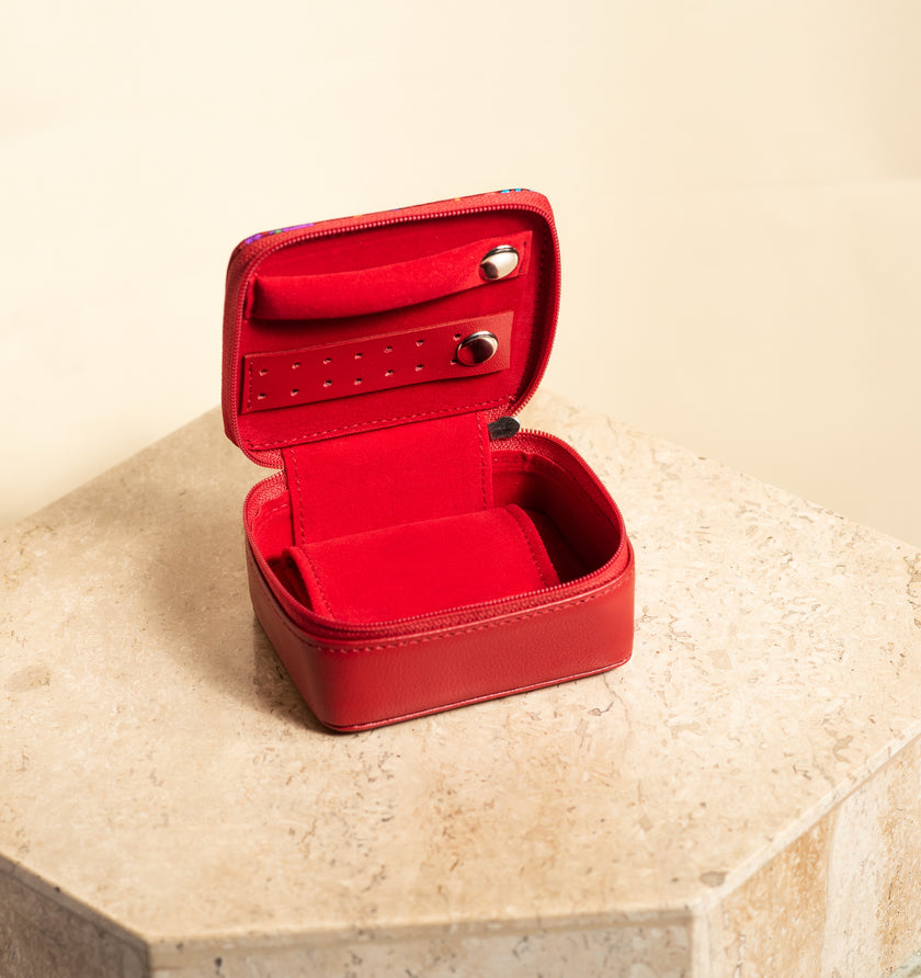 CARTERA JOYERO NAZCA ROJO