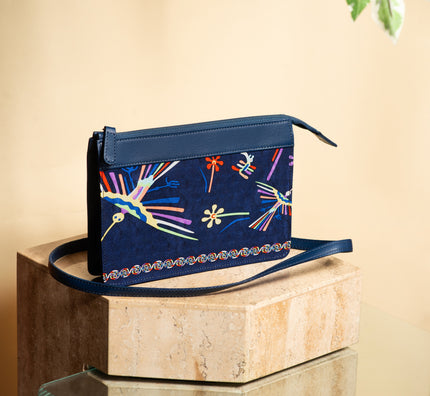 CARTERA CROSS BODY.2 NAZCA AZUL