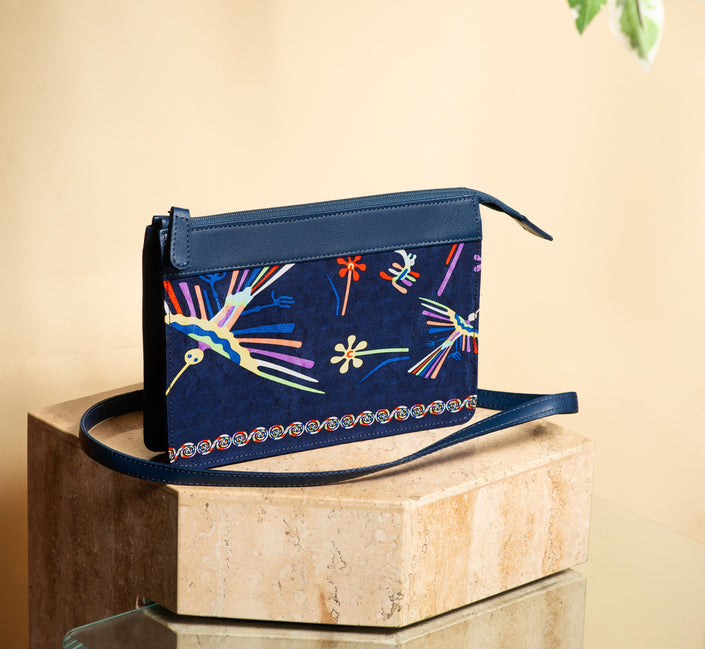 CARTERA CROSS BODY.2 NAZCA AZUL