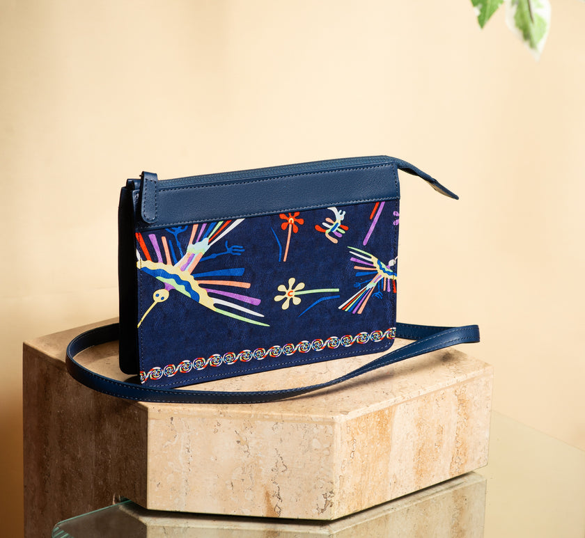 CARTERA CROSS BODY.2 NAZCA AZUL