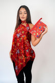 PONCHO C/CUELLO NAZCA ROJO