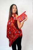 PONCHO C/CUELLO NAZCA ROJO