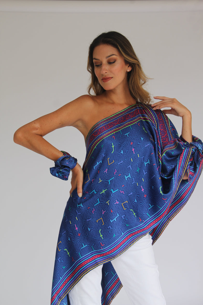 PONCHO AMAZONAS AZUL