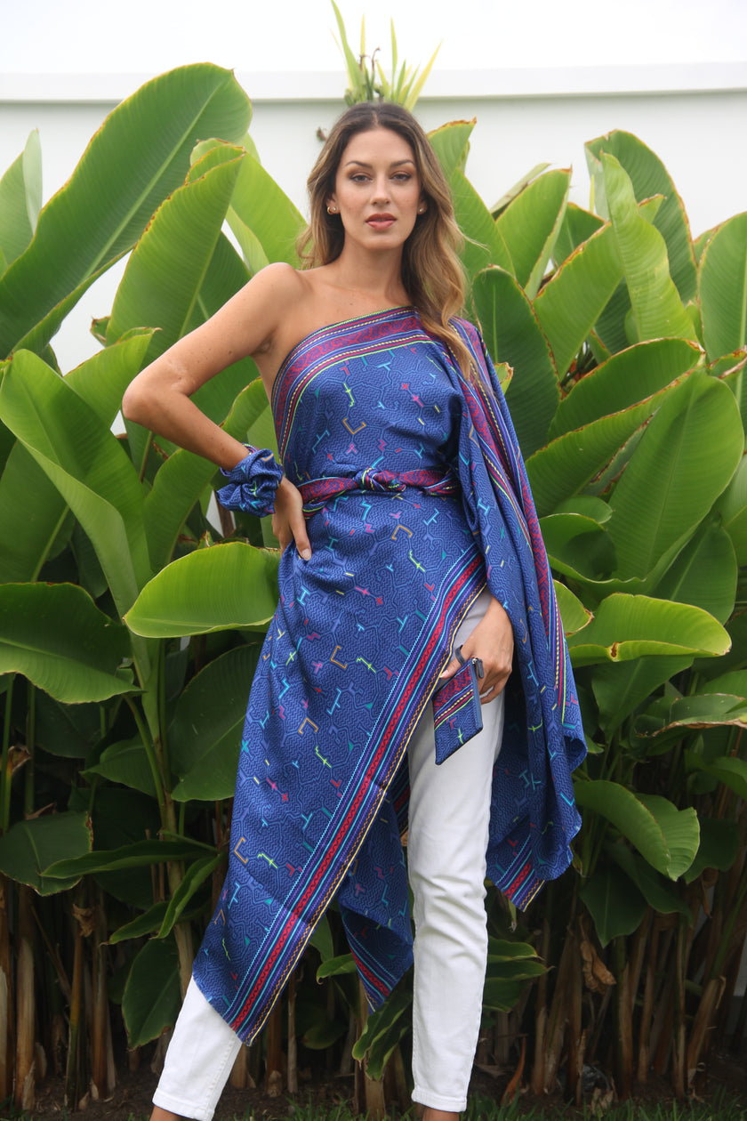 PONCHO AMAZONAS AZUL