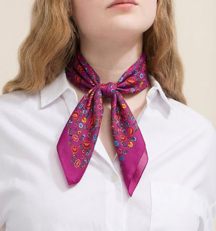 PAÑUELO FLOR ANDINA PURPURA