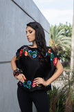 BLUSA FLOR ANDINA NEGRO
