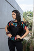 BLUSA FLOR ANDINA NEGRO