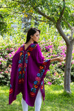 PONCHO FLOR ANDINA PURPURA